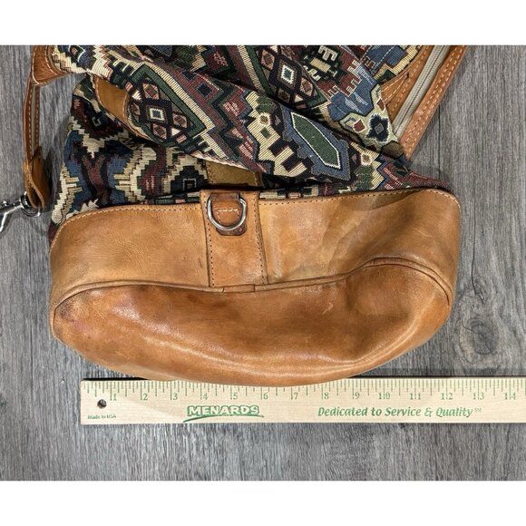 VTG Leather FORCE TEN Two Way Shoulder And Cross Body Bag Purse Backpack - Picture 8 of 9